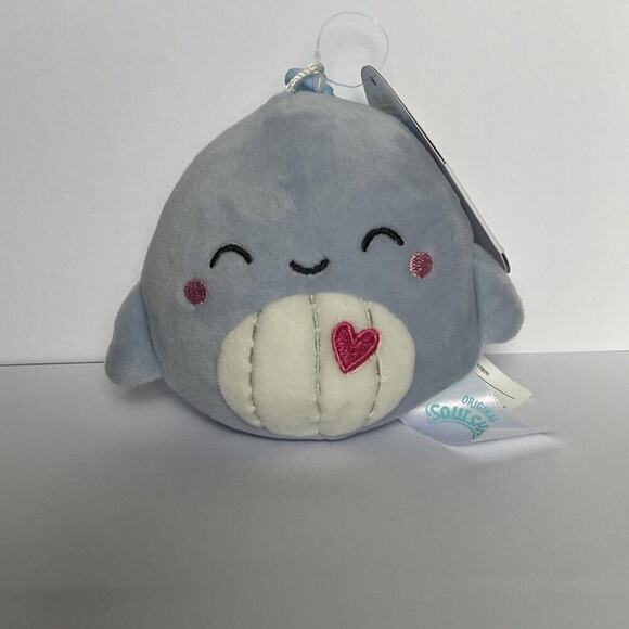 Squishmallows Clip Samir the Blue Whale-Valentines Day Collection- 3.5” NWT - Picture 1 of 3